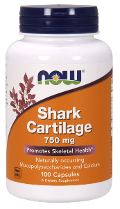 NOW Shark Cartilage is derived from 100% pure freeze dried backbone of sharks and is a natural source of chondroitin and glycosaminoglycans (GAG's). Shark Cartilage has been shown to be a valuable adjunct to some cancer treatments..